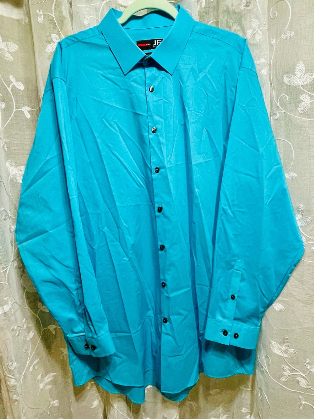 J. Ferrar Men's Bright Turquoise Dress Shirt